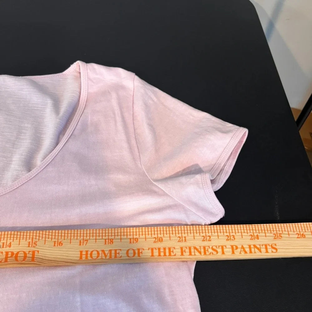 J.Crew Womens Pink Organic Slub 100% Cotton Scoop Neck Tee XXL Clean Girl soft